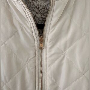 Thread & Supply Quilted Sherpa-Lined Puffer Jacket - Cream